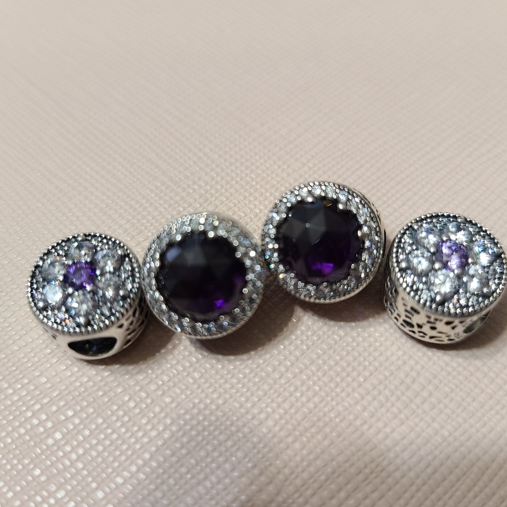 Forget me not charm(2), radiant hearts purple 2